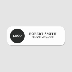 Custom Logo text Employee Name Tag