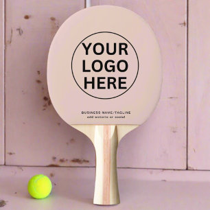 Custom Logo & Text l Promotional Blush Pink Brand Ping Pong Paddle