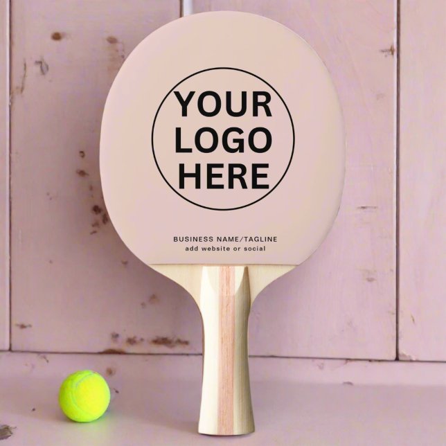 Custom Logo & Text l Promotional Blush Pink Brand  Ping Pong Paddle (Creator Uploaded)