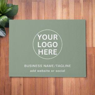 Custom Logo & Text l Welcome Promotional Business  Doormat