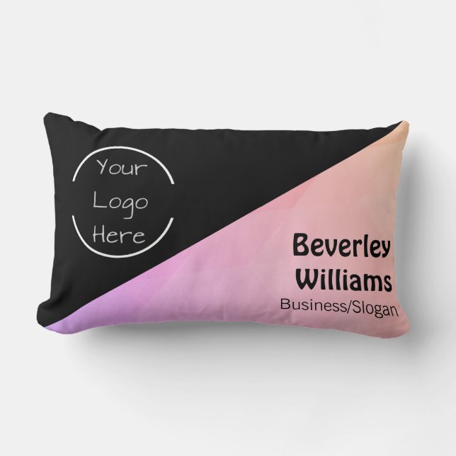 Custom Logo & Text Lumbar Pillow (Front)