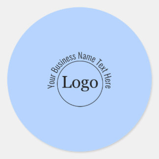 Custom logo & Text Name Classic Round Sticker