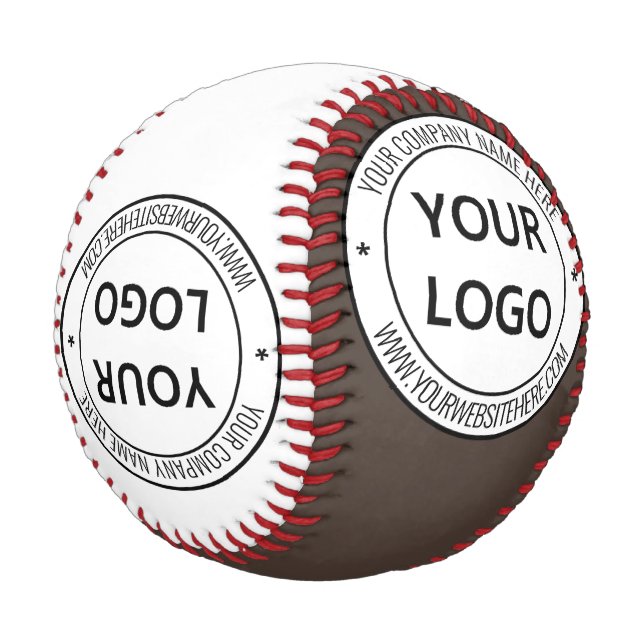 Custom Logo Text Promotional Baseball Your Colours (Angled)