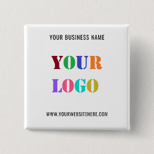 Custom Logo Text Promotional Business Button
