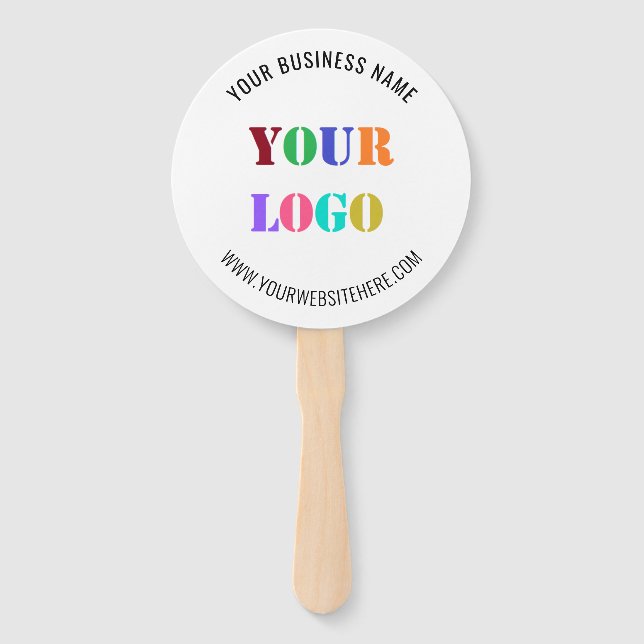 Custom Logo Text Promotional Business Hand Fan (Back)