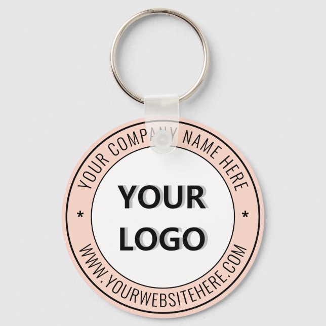 Custom Logo Text Promotional Business Keychain (Front)