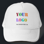 Custom Logo Text Promotional Business Trucker Hat<br><div class="desc">Custom Font and Color - Design Your Own Personalized Trucker Hats with Your Company Logo and Text Promotional Business Hat / Baseball Caps Gift - Add Your Logo / Image - Photo or QR Code / and Website or Custom Text - Resize and move elements with Customization tool. Choose font...</div>