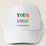Custom Logo Text Promotional Business Trucker Hat<br><div class="desc">Custom Font and Color - Trucker Hats with Your Company Logo and Text Promotional Business Personalized Hat / Gift - Add Your Logo / Image or QR Code - Photo and Text / Information - Resize and move elements with Customization tool. Choose font / size / color ! Please use...</div>