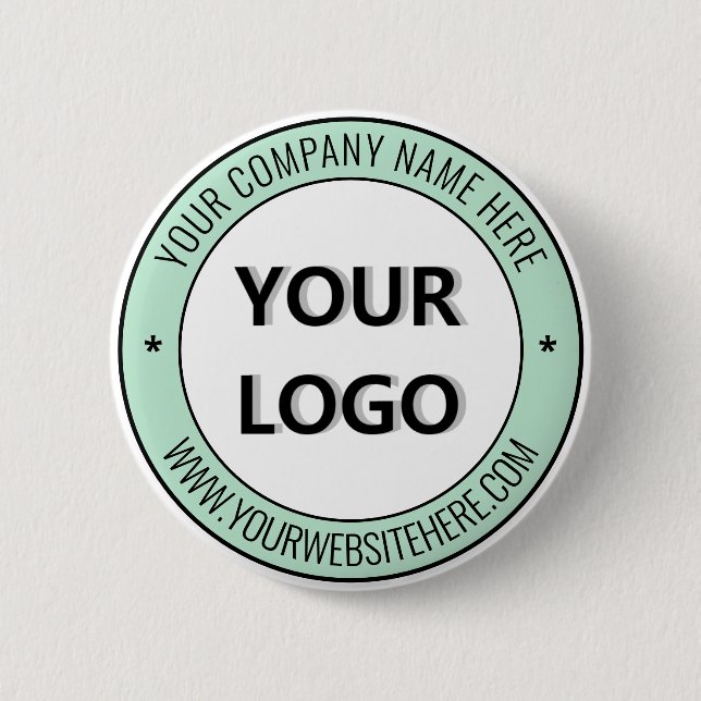 Custom Logo Text Promotional Button Choose Colours (Front)