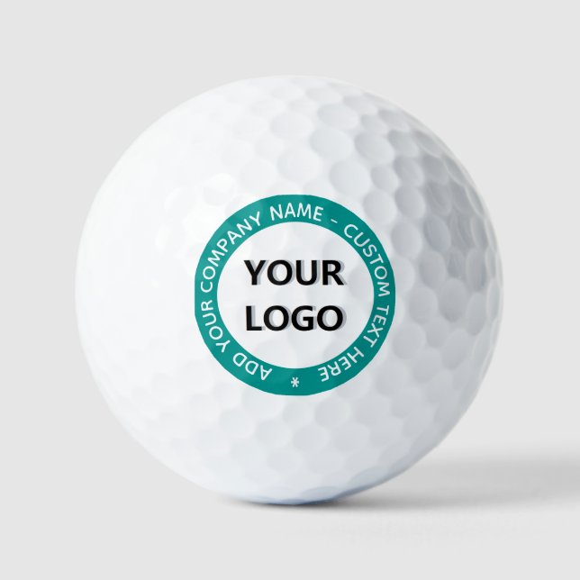 Custom Logo Text Promotional Golf Balls Example (Front)