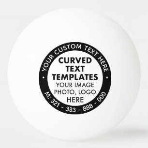 Custom Logo Text Promotional White Ping Pong Ball