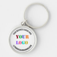 Custom Logo Text Social Media Business Keychain