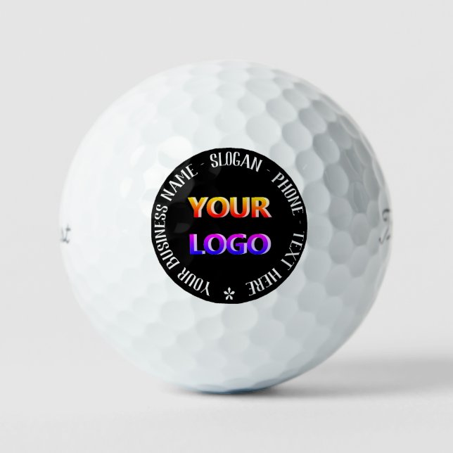 Custom Logo Text Stamps Golf Balls Choose Colours (Front)