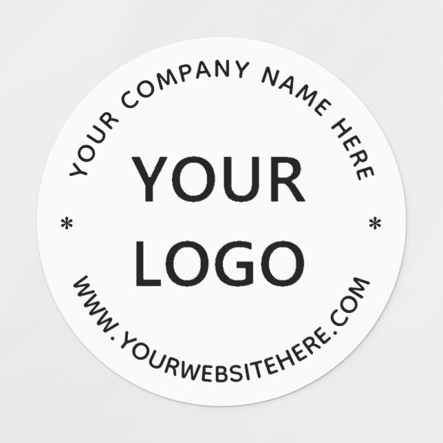 Custom Logo Text Your Business Personalised Labels (Design 1)