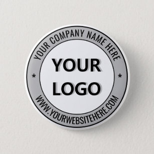 Custom Logo Text Your Promotional Business Button