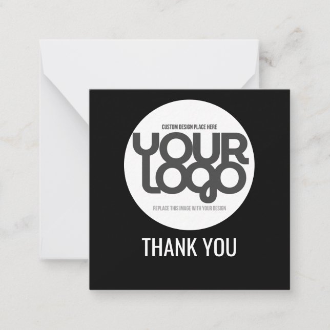 Custom Logo Thank You Cards with QR Code  (Front)