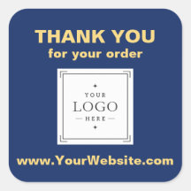 Custom Logo Thank You For Your Order Sticker