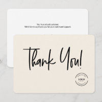 Custom Logo Thank You from Small Business beige