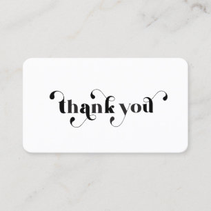 Custom logo Thank You Retro Bold Typography Business Card