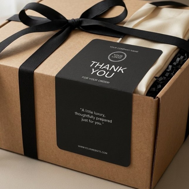 Custom Logo Thank You Shipping Labels | Minimalist (Creator Uploaded)