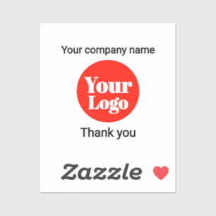 Custom Logo Thank You Sticker for Business Packagi