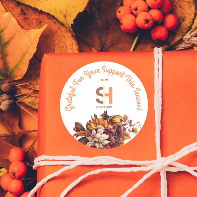 Custom logo Thanksgiving Business sticker (Creator Uploaded)