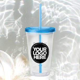 Custom Logo Tumbler with Straw No Minimum