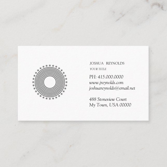 Custom Logo Typography Consultant Business Card (Front)