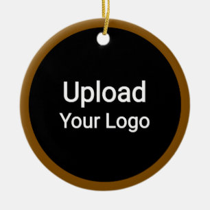 Custom Logo Upload   Personalised Business Ceramic Tree Decoration