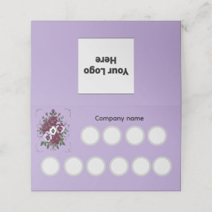 Custom Logo Violet 20 Point Loyalty Card