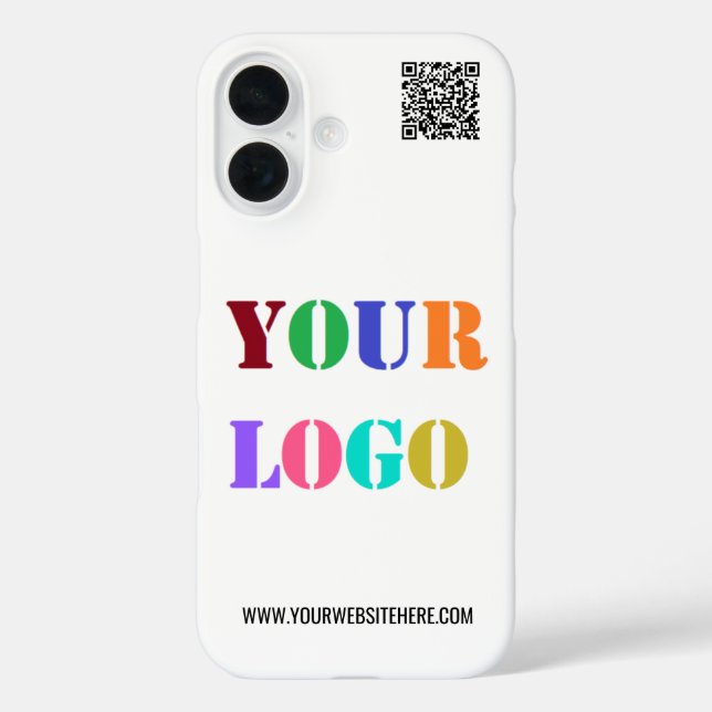 Custom Logo Website Info Your Colours iPhone Case (Back)