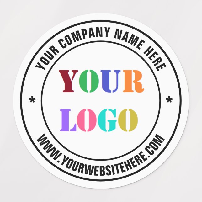 Custom Logo Website Name Labels Example (Design 1)
