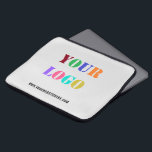 Custom Logo Website Promotional Laptop Sleeve Gift<br><div class="desc">Custom Colours and Font Laptop Sleeves - Your Logo or Photo and Website or Custom Text / Name Promotional Business Personalised Laptop Sleeve / Gift - Add Your Logo / Image and Text / Information - Resize and move elements with Customisation tool. Choose colours / font / size ! Please...</div>