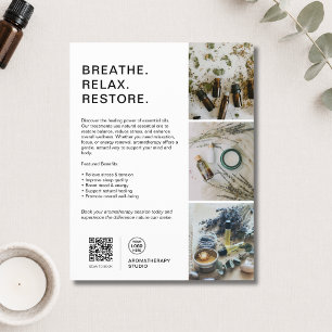 Custom Logo White Aromatherapy Spa Business Flyer