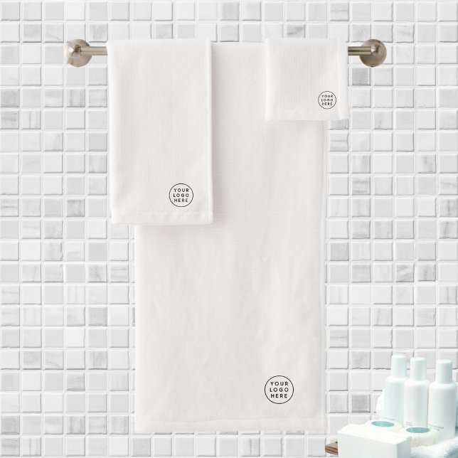 Custom Logo White Bathroom Bath Towel Set (Custom Logo White Bathroom Bath Towel Set)
