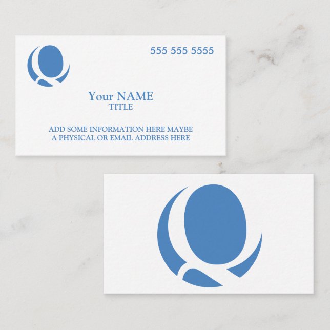 Custom Logo White Business Card (Front/Back)