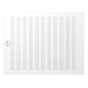 Custom Logo White Music Sheet Paper Notepad
