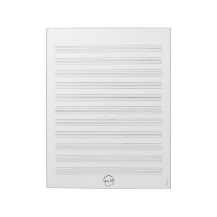 Custom Logo White Music Sheet Paper Notepad