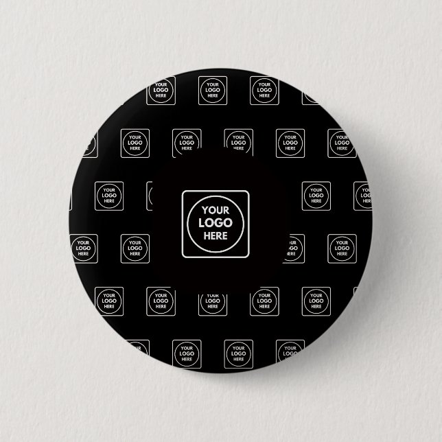 Custom Logo with Background Repeating Design 6 Cm Round Badge (Front)