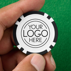 Custom Logo with White Background - Modern Minimal Poker Chips