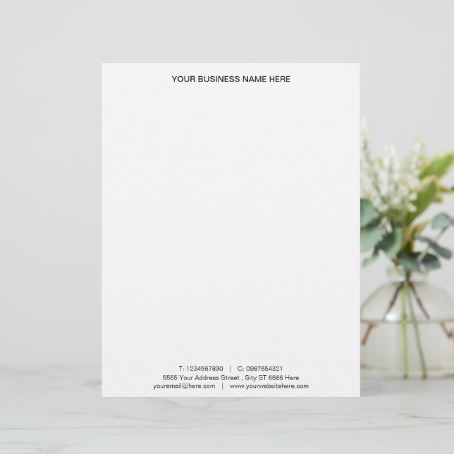 Custom Logo Your Business Personalised Letterhead (Standing Front)