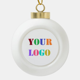 Custom Logo Your Business Promotional Personalised Ceramic Ball Christmas Ornament