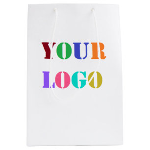 Custom Logo Your Business Promotional Personalised Medium Gift Bag