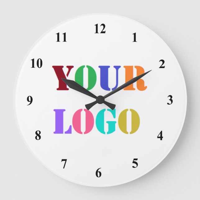 Custom Logo Your Business Promotional Wall Clock (Front)