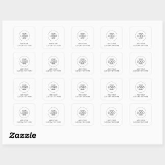 Custom Logotipo Store & Business Square Sticker
