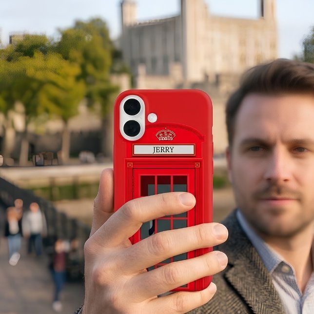 Custom London Red Phone Booth Case-Mate iPhone Case (Creator Uploaded)