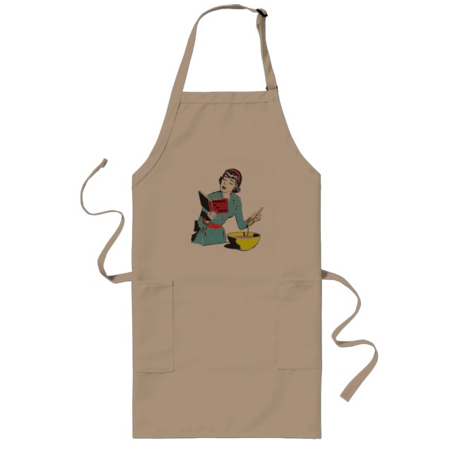 Custom Long Apron, Cookbook for the Clueless Apron (Front)