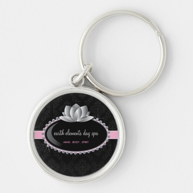 Custom Lotus Classy Keychain (Front)
