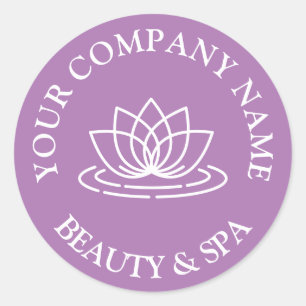 Custom lotus flower beauty and spa salon stickers