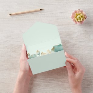 Custom Lotus flower Bridal Shower Thank you All In One Invitation
